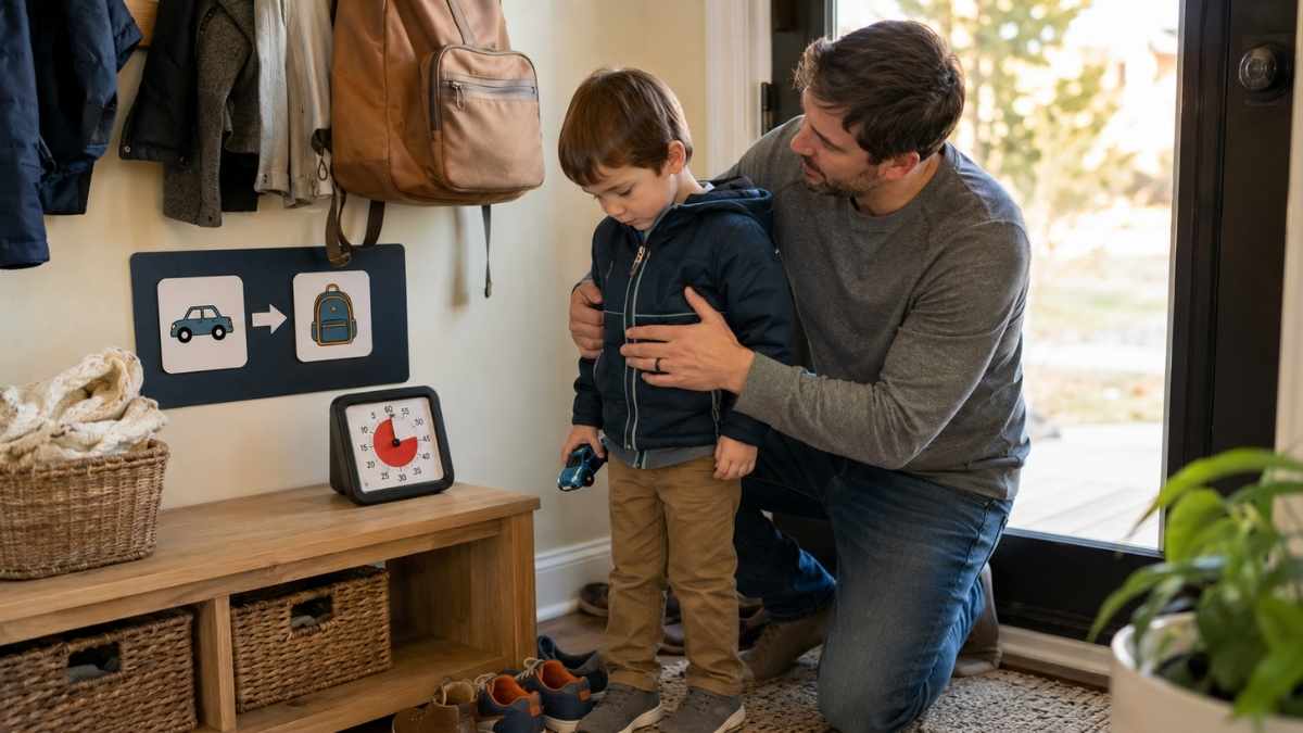 father-helping-child-with-autism-coping-skills-morning-routine